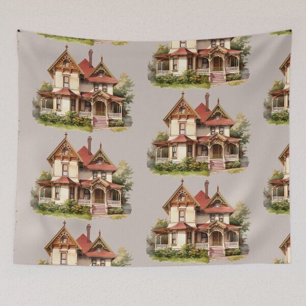 Item preview, Tan & Red Victorian House designed and sold by BradCow.