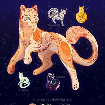 Artwork thumbnail, Jupiter & Moons Cat Planet by ChocolateRaisin