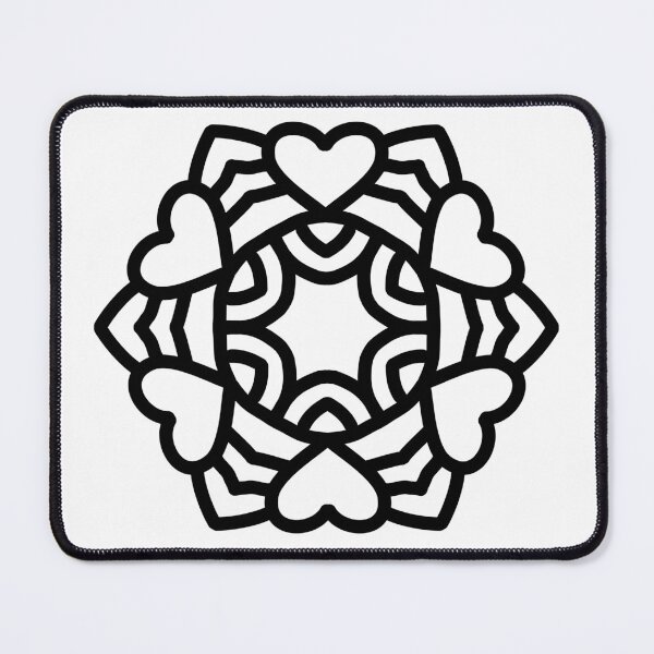 Item preview, Heart Mandala Design in Black designed and sold by Aureusglow.