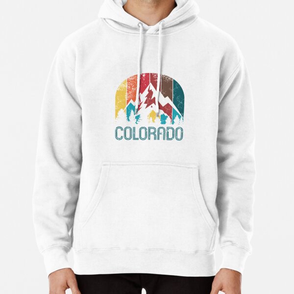Retro Colorado Design for Men Women and Kids Pullover Hoodie