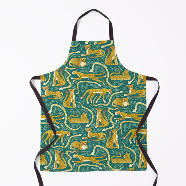 Item preview, Cheetah, Rock Python, and Rooibos Medley | gold, green and blue designed and sold by Ingrid Poole.