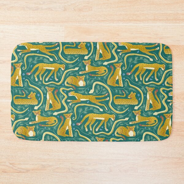 Item preview, Cheetah, Rock Python, and Rooibos Medley | gold, green and blue designed and sold by Ingrid Poole.