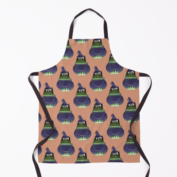 Item preview, Witch Cat Cauldron Potion On Pumpkin Color Background Pattern designed and sold by Julia Sol.