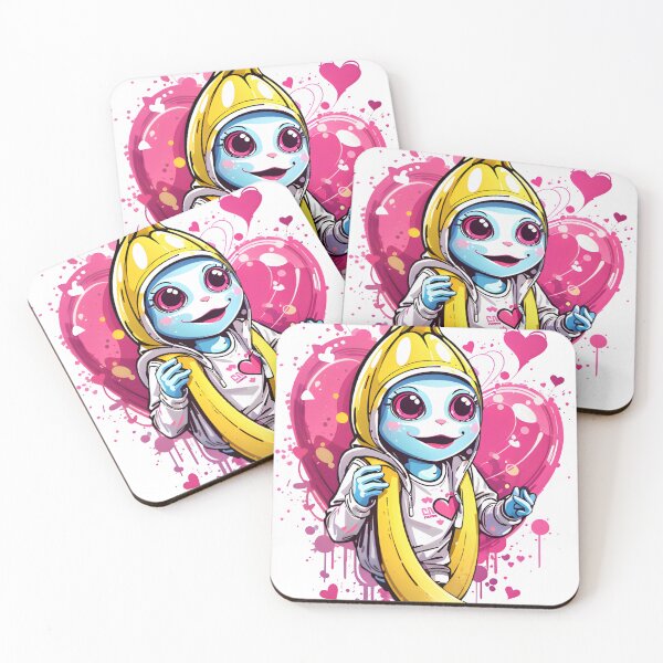 Item preview, Alien Romance and Graffiti Banana Clipart designed and sold by ratchawoot.