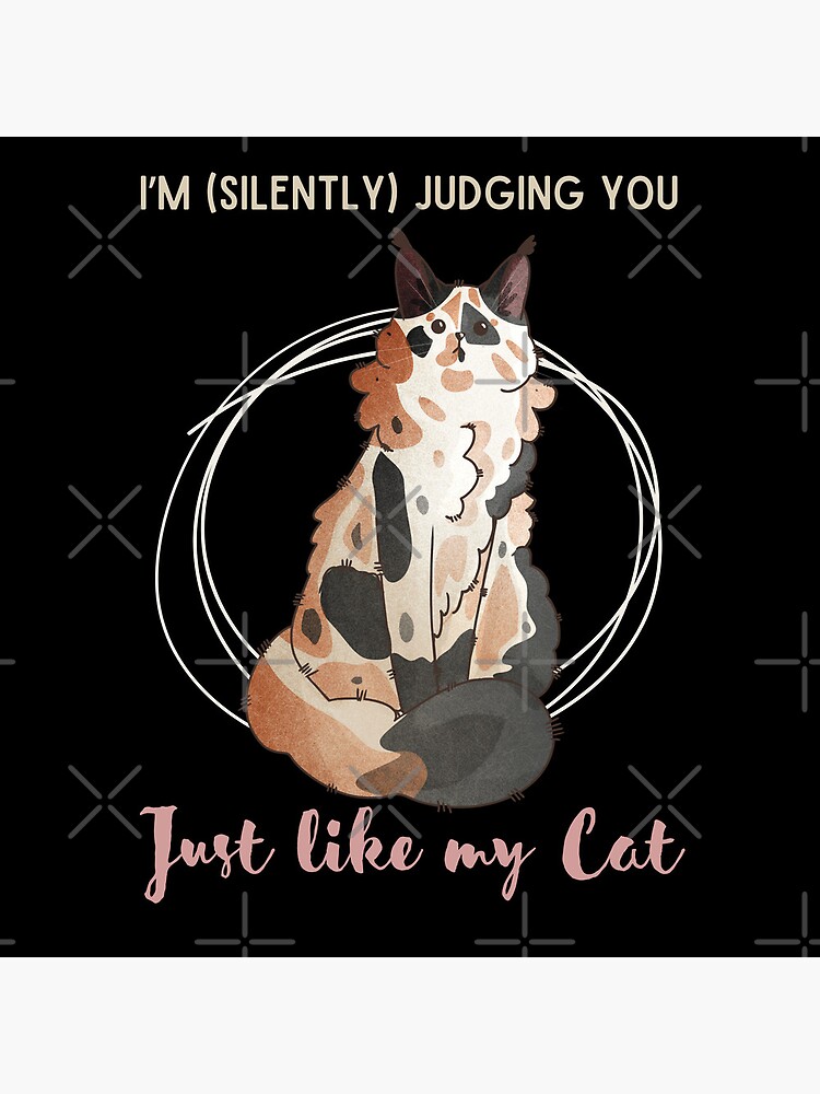 I'm judging you - Tabby cat Coasters (Set of 4) for Sale by FelineEmporium