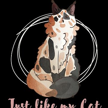 Artwork thumbnail, I’m judging you - Calico Maine Coon cat - Gifts for cat lovers by FelineEmporium