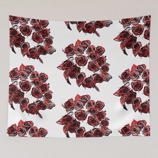 Item preview, Artistic red retro roses designed and sold by FlowerandDesing.