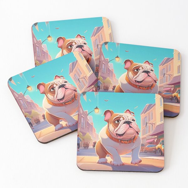 Item preview, Paisaje urbano del bulldog designed and sold by purrfect pattern.