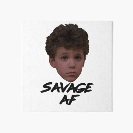 Savage AF As Fred The Wonder Years 80s 90s Kevin Arnold Funny Gift Art Board Print