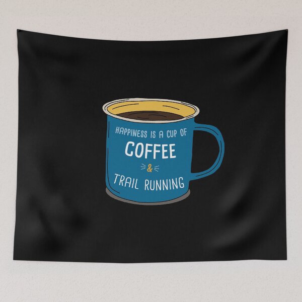 Item preview, Trail Running & Coffee is happiness designed and sold by orlumbuspirate.