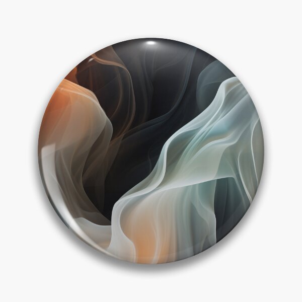 Item preview, Beautiful flowing design in black, white and orange - translucent, smoky designed and sold by FairyQueen.