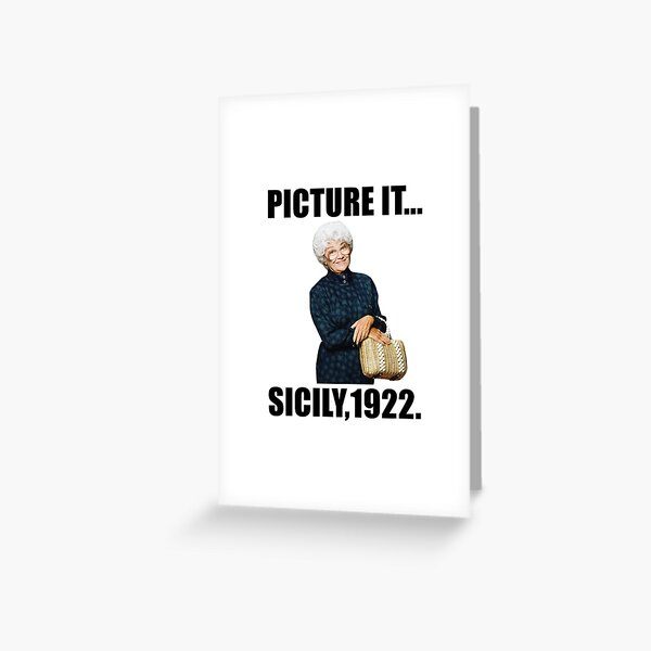 picture it ... sicily 1922 Greeting Card