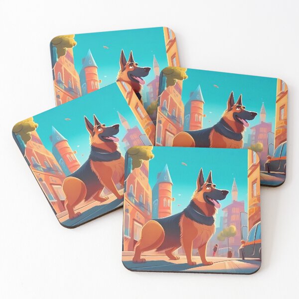 Item preview, German Shepherd Urban Landscape designed and sold by purrfect pattern.