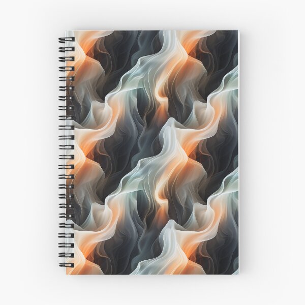 Item preview, Beautiful flowing design in black, white and orange - translucent, smoky designed and sold by FairyQueen.