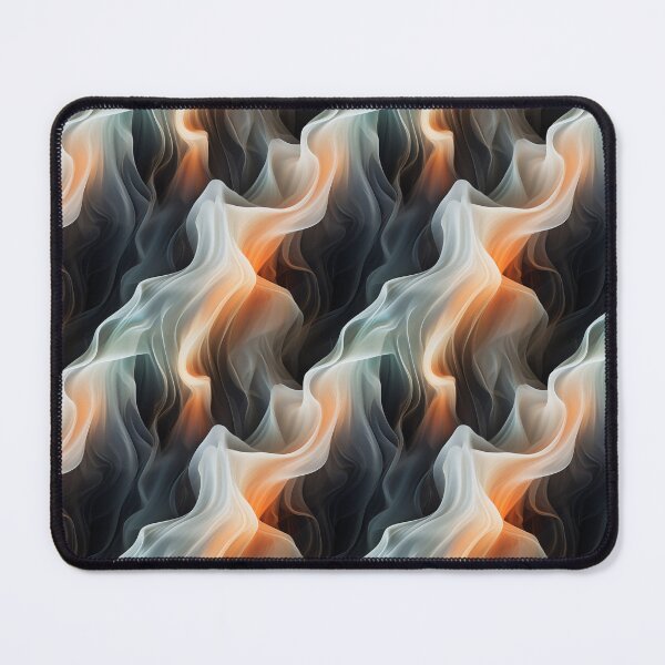 Item preview, Beautiful flowing design in black, white and orange - translucent, smoky designed and sold by FairyQueen.