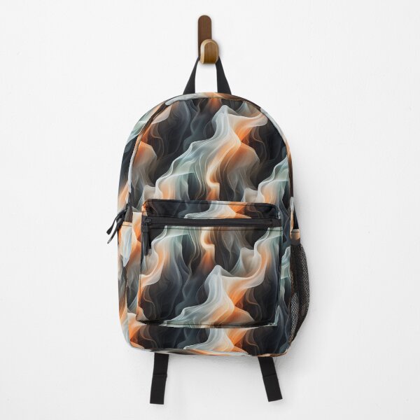 Item preview, Beautiful flowing design in black, white and orange - translucent, smoky designed and sold by FairyQueen.