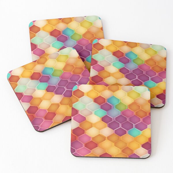 Item preview, Colorful Honeycomb Seamless patterns designed and sold by RocketArtInd.