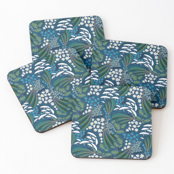 Item preview, Rock Python, Mushroom, Daisy Ditsy | blue, white, green designed and sold by Ingrid Poole.
