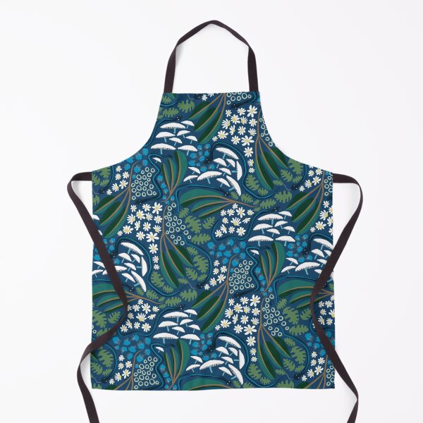 Aperçu de l'œuvre Rock Python, Champignon, Daisy Ditsy | bleu, blanc, vert créée et vendue par Ingrid Poole.