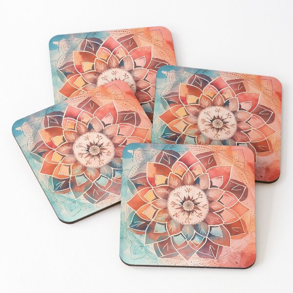 Item preview, Watercolor Mandala, from blue to red designed and sold by VeronicArt85.