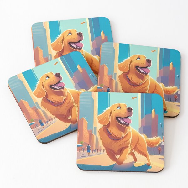 Item preview, Golden Retriever Urban Landscape designed and sold by purrfect pattern.