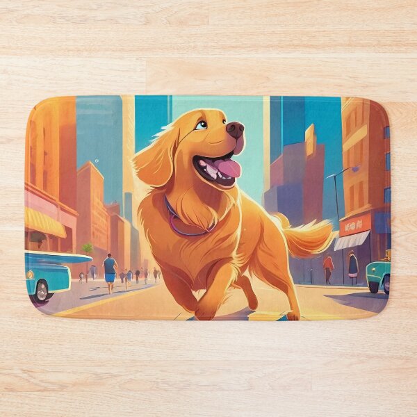 Item preview, Golden Retriever Urban Landscape designed and sold by purrfect pattern.
