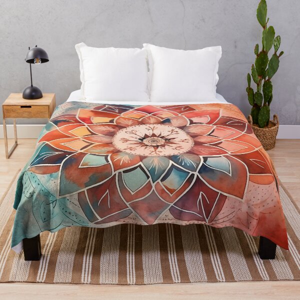 Item preview, Watercolor Mandala, from blue to red designed and sold by VeronicArt85.