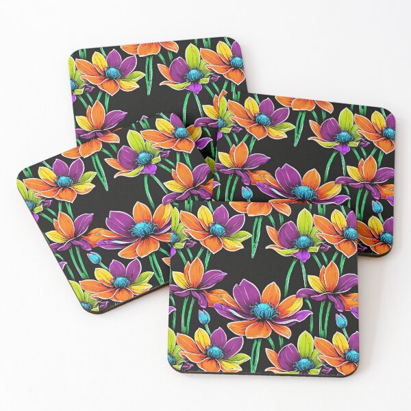 Item preview, Abstract Wildflower,Brigh Colours, Reapeating Pattern designed and sold by Image-Caption.
