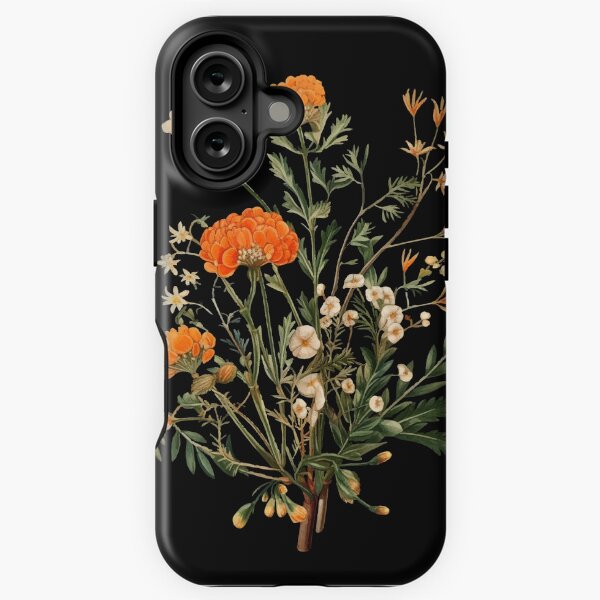 Item preview, Vintage orange wildflowers designed and sold by Enyr.