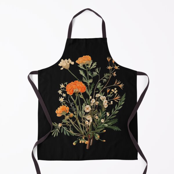 Item preview, Vintage orange wildflowers designed and sold by Enyr.