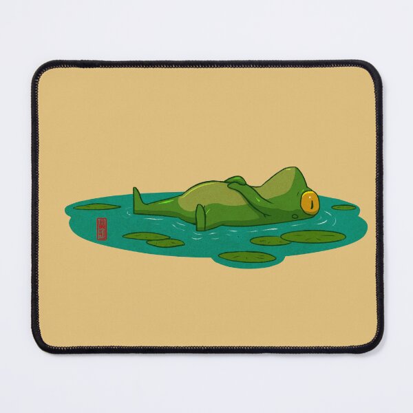 Item preview, chill lilypad mood frog designed and sold by DingHuArt.