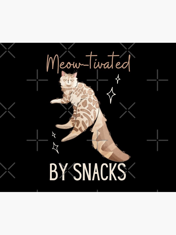 Thumbnail 5 of 5, Mouse Pad, Meow-tivated by snacks - cashmere bengal cat longhair - Gifts for cat lovers designed and sold by FelineEmporium.