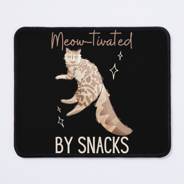 Item preview, Meow-tivated by snacks - cashmere bengal cat longhair - Gifts for cat lovers designed and sold by FelineEmporium.