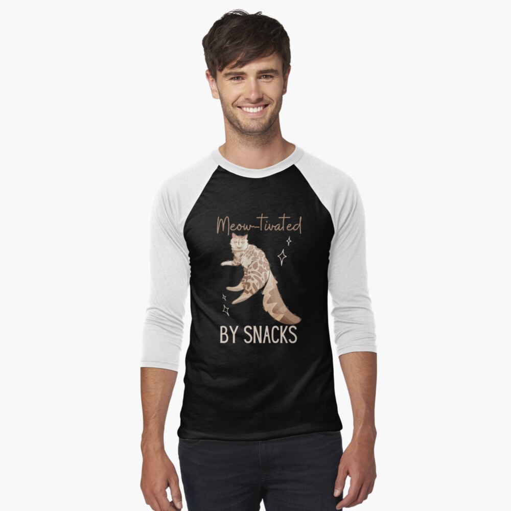 Item preview, Baseball ¾ Sleeve T-Shirt designed and sold by FelineEmporium.