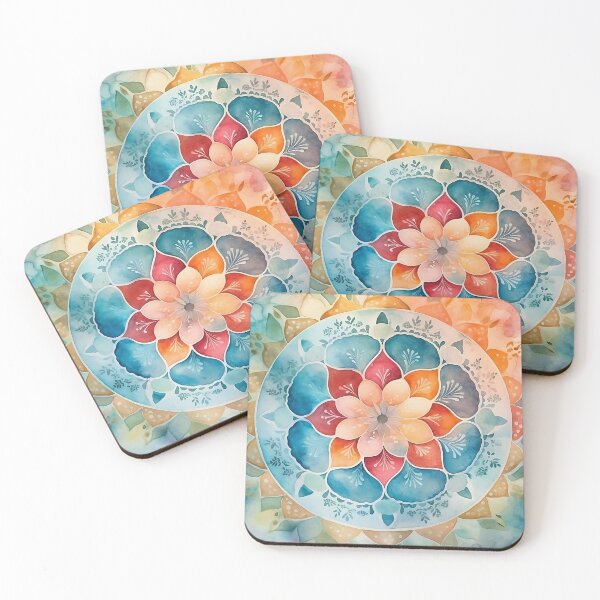 Item preview, Blossoming Watercolor Floral Mandala designed and sold by VeronicArt85.