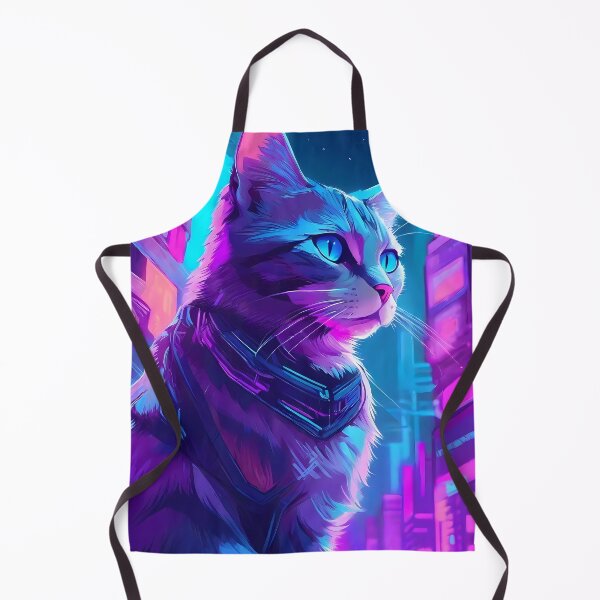 Item preview, Maine Coon cat in a futuristic cityscape designed and sold by purrfect pattern.