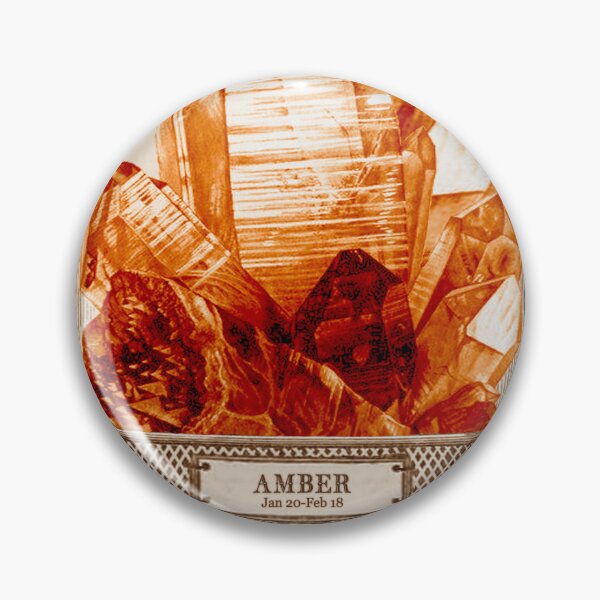 Item preview, Amber birthstone, for Aquarius zodiac sign designed and sold by MINDTHECHERRY.
