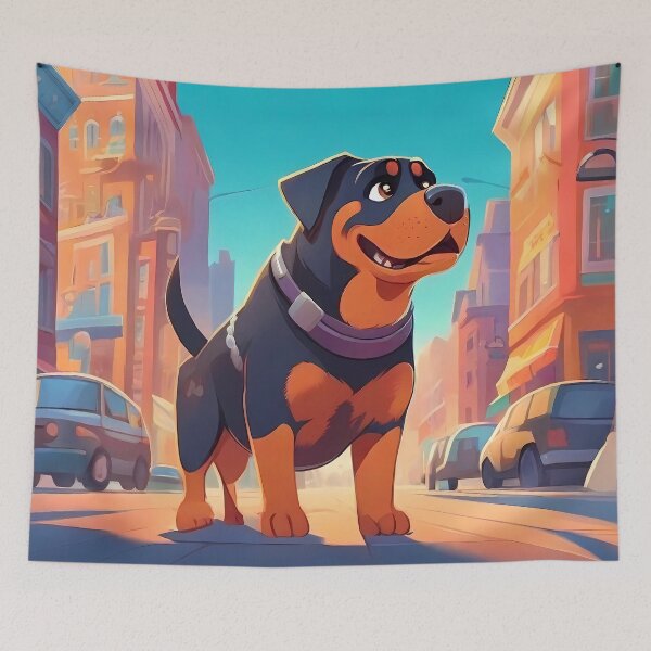 Item preview, Rottweiler Urban Landscape designed and sold by purrfect pattern.