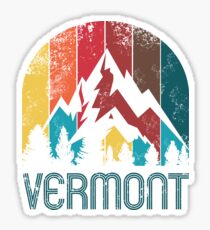 Retro Vermont Design for Men Women and Kids Sticker