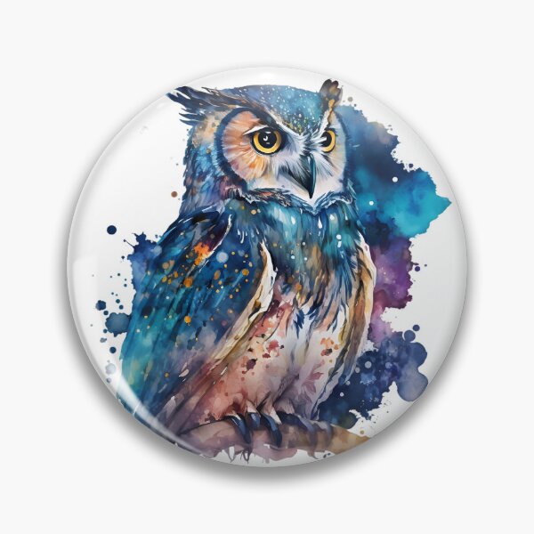 Item preview, Multicolored night owl designed and sold by JuliaBogdanArt.
