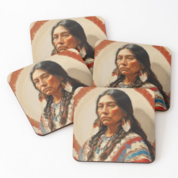 Item preview, Portrait Native American Woman designed and sold by AUTHENTIC AMERICANA ARTS.