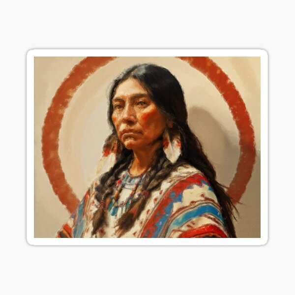 Item preview, Portrait Native American Woman designed and sold by Hinata Sorayama.
