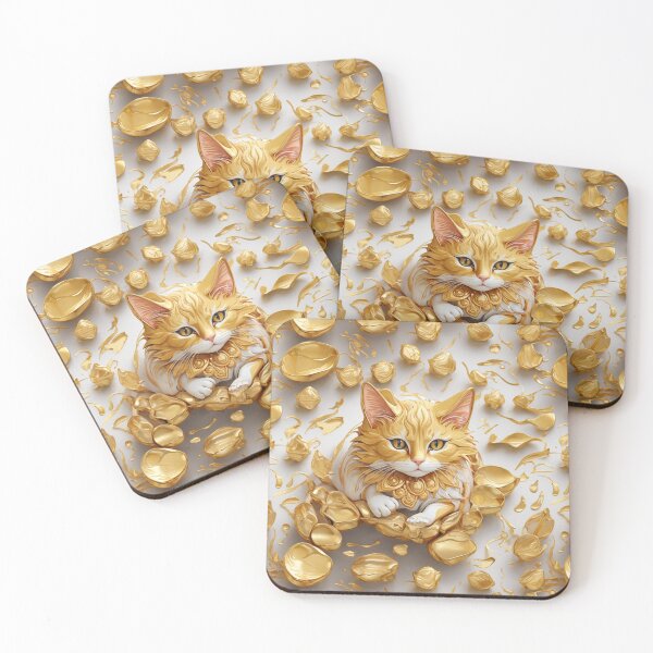 Item preview, Gold Cat 18 designed and sold by ThanaDesign.