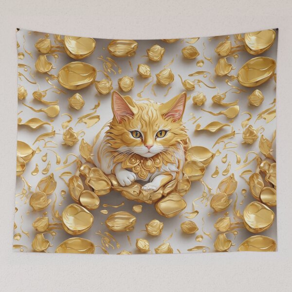 Item preview, Gold Cat 18 designed and sold by ThanaDesign.