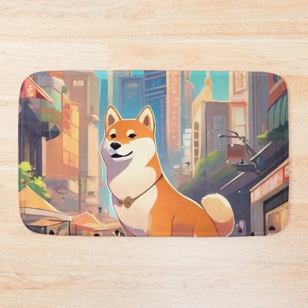 Item preview, Shiba Inu Urban Landscape designed and sold by purrfect pattern.