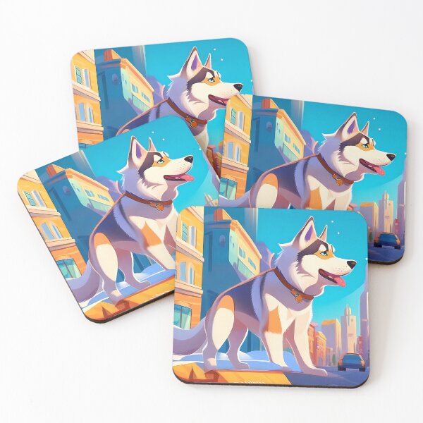 Item preview, Siberian Husky Urban Landscape designed and sold by purrfect pattern.