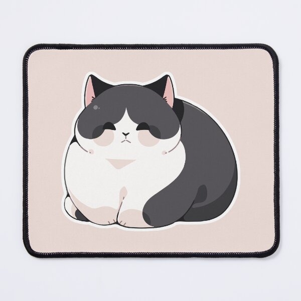 Item preview, Grey and White Chonky Cat designed and sold by RetroPandora.