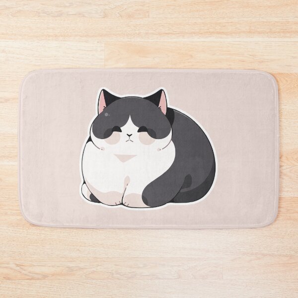 Item preview, Grey and White Chonky Cat designed and sold by RetroPandora.