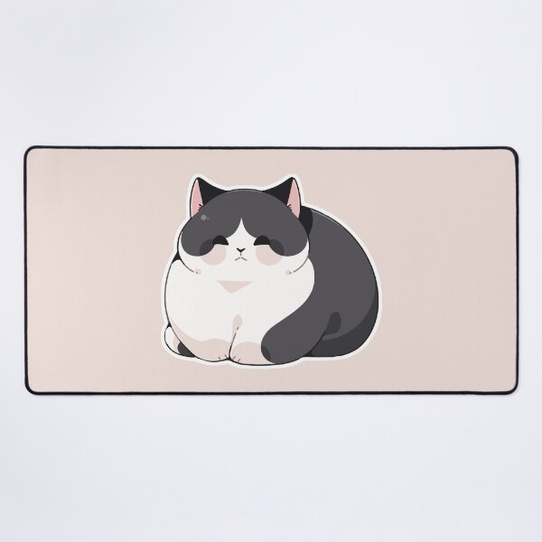 Item preview, Grey and White Chonky Cat designed and sold by RetroPandora.