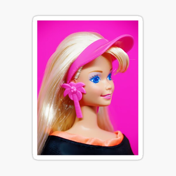 linda brillante pegatinas en Barbie estilo, rosado minimalista